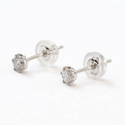 プラチナ ピアス ダイヤモンド 合計0.2ct キャッチ式 鑑別書付　0129-IG07