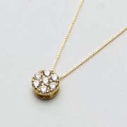 18金 ゴールドラッキーセブン ペンダント （7個合計 0.4ct）　0188-PG08