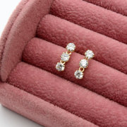 送料無料】【日本製】プラチナ/Pt900 ピアス 天然石/ルビー（1