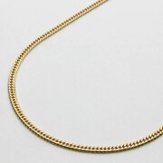 日本製 造幣局検定刻印入 18金 ダブル６面カット・キヘイネックレス 50cm20g 中折れ式留具 3.4mm幅  ペンダント用チェーン 0966-NG09