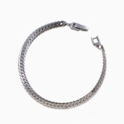 男女兼用 純チタン ヘリンボーン ブレスレット 18cm 5mm 1160-NC09