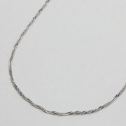 Pt850 パイプロープ ネックレス 45cm 3mm パイプロープネックレス Pt850 幅3mm 45cm ロープ チェーン