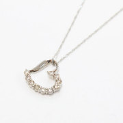 純プラチナ ダイヤモンド オープンハート ペンダント 0.5ct ノーブルテン　1636-PP11