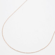 18金 ネックレス フリーサイズ 小豆 チェーン ピンクゴールド 45cm 1g　1973-G16