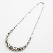【送料無料】【日本製】純プラチナ/Pt999 ネックレス/チェーン グラデーション ウィンザー デザイン 45cm 11g　2099-NP13