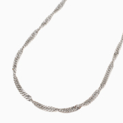 純プラチナ ネックレス スクリュー チェーン 50cm Pt999 刻印　2140-NP14