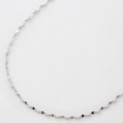 18金 K18WG ホワイトゴールド ブレスレット ペダル チェーン 20cm　3085-BG17
