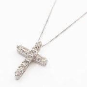 プラチナ Pt900/Pt850 ダイヤモンド 1ct Iクラス ペンダント クロス　3818-HG19