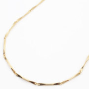18金  K18 さざなみ 切子 セミハンドメイド 42cm 5g ネックレス　4067-TS19