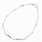 プラチナ Pt850  さざなみ 切子 セミハンドメイド 18cm 2g ブレスレット　4079-TS19