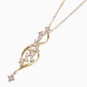 【送料無料】【日本製】18金/K18/ゴールド パヴェ ダイヤモンド ペンダント ネックレス シンプル レディース 4329-UK20