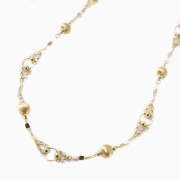 【送料無料】18金/K18/18K ネックレス ロング GOLD/ゴールド アクセサリー/ジュエリー チェーン　ボール セミロング 女性/レディース オシャレ/お洒落 プレゼント/贈り物 4695-JK22