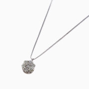 プラチナ ダイヤモンド ペンダント 0.24ct ベネチアンチェーン 鑑別カード付　4843-HG23