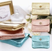 クリックポスト便対応【MAISONFANLI】小銭入れ 小物入れ マルチポーチ 財布 コインケース ポーチ型 コンパクト 薄型 薄い ピンク ライトブルー レザー 革/牛革 オシャレ 男女兼用 レディース 記念日 お祝い 誕生日 母の日 プレゼント 贈り物 5757-IJ24