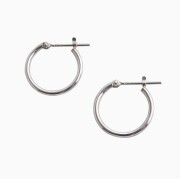 【送料無料】正規品 プラチナ/プラチナ900 Pt900/pt900 ピアス/フープピアス キャッチレス リングピアス 1.5mm 15ｍｍ シンプル 両耳 オシャレピアス つけっぱなし スキンジュエリー 軽量 地金イヤーアクセ プレゼント 華奢6156-UK24