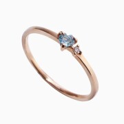 【送料無料】18金/K18 K18PG/ピンクゴールド ペンダント/ネックレス パワーストーン/天然石 アクアマリン ダイヤ/４月誕生石/３月/ダイヤモンド 11号/♯11 ハート型/ハートリング プレゼント 6211-UK24
