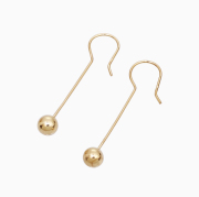 【送料無料】10金 K10 10k ゴールド GOLD ピアス 地金 フック式 ボールモチーフ スティック 可愛い 華奢 デザイン お洒落 女性 レディース  6377-UK25