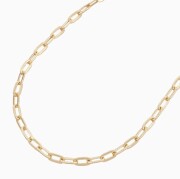 【受注生産品】【イタリア製】18金/K18 イエローゴールド/GOLD/ゴールド ネックレス アクセサリー  ペーパークリップ デザイン アズキ/小豆 女性/レディース 50cm オシャレ 上品/キラキラ 記念日/お祝い/誕生日 特別 プレゼント/ギフト/贈り物  6393-MS25