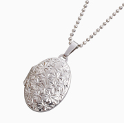 【送料無料】MERZ/メルツ シルバー SILVER 925 SV925 シルバーアクセサリー locket ロケット ペンダント フラワー 写真 思い出 2枚 カットボールチェーン付 6410-AD25