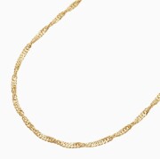 【送料無料】18金 K18 18k イエローゴールド ゴールド GOLD 18金チェーン スクリューネックレス ひねり 42cm 1.2ｇ 中空  ユニセックス 1.8mm幅 アクセサリー 男女兼用 6420-MS25