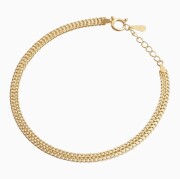 【18ｃｍのみ在庫有】【受注生産商品】イタリアンデザイン 18金 K18 18k GOLD ゴールド ブレスレット ブレス アクセサリー ジュエリー 中空 キヘイ ビスマルク6429-MS25