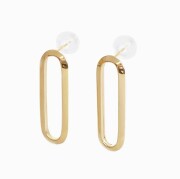 【送料無料】18金 K18 18k GOLD ゴールド 地金 ピアス ロングピアス スタッド式 両耳 金属アレルギー対応ピアス シリコンキャッチ付き アクセサリー ジュエリー 中空 ロングラディアント シンプル 軽い6432-MS25