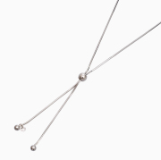 イタリア製 ITALY しなやか スネーク スターリングシルバー SV925 SILVER ネックレス チェーン 男女兼用 ユニセックス シリコン スライド式 80cmまで調節可能  6595-DB26