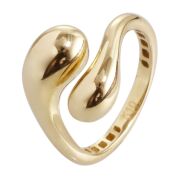 10金 K10 10k イエロー ゴールド 指輪 リング ゴールドリング ファッションリング アクセサリー ジュエリー ダブルドロップ しずく 雫 12号 #12 シンプル  6596-MH25