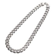 【日本製】シルバー SILVER 925 銀無垢 2面カット キヘイ 喜平 ラウンド 12mm幅 50cm 145g  6598-UK26
