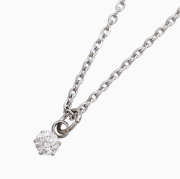 一粒ダイヤ サージカルステンレス ダイヤモンド ペンダント 小さめ ネックレス Iクラス ダイヤ 0.1ct レディース 4月誕生石 ギフト 永遠の輝き 6722-JK26