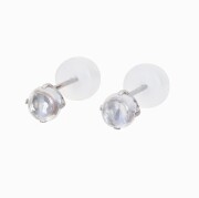 10金 K10 10k K10WG ホワイトゴールド ラウンド ムーンストーン ピアス スタッズピアス 6763-MH26