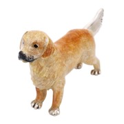 【送料無料】サツルノ/SATURNO 置物/インテリア/オブジェ いぬ/犬/イヌ/ドッグ/dog アニマル/動物 シルバー/SILVER/スターリングシルバー/SV925 イタリア製/ITALY リアル エナメル仕上げ7360-SR25