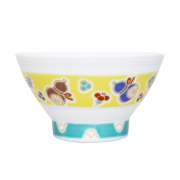 【送料無料】日本製 九谷焼/九谷五彩/磁気/陶器/陶磁器 お茶碗/茶碗/ごはん/飯碗/千段飯碗 むびょう/六瓢 青郊窯 華やか/鮮やか お洒落/オシャレ お祝い/記念日/誕生日/結婚祝い/開店祝い プレゼント/贈り物/ギフト 食器/和食器 インテリア 7426-SK25