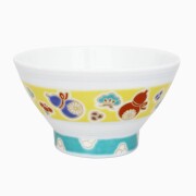 【送料無料】日本製 九谷焼/久谷五彩/磁気/陶器/陶磁器 お茶碗/茶碗/ごはん/飯碗/千段飯碗 むびょう/六瓢 青郊窯 華やか/鮮やか お洒落/オシャレ お祝い/記念日/誕生日/結婚祝い/開店祝い プレゼント/贈り物/ギフト 食器/和食器 インテリア 7426-SK25