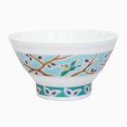 【送料無料】日本製 九谷焼/久谷五彩/磁気/陶器/陶磁器 お茶碗/茶碗/ごはん/飯碗/千段飯碗 小鳥/bird 青郊窯 華やか/鮮やか お洒落/オシャレ お祝い/記念日/誕生日/結婚祝い/開店祝い プレゼント/贈り物/ギフト 食器/和食器 インテリア 7427-SK25