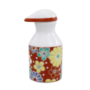 【送料無料】日本製 九谷焼/九谷五彩 磁気/陶器/陶磁器 醤油さし/醤油入れ 梅菊 華やか/鮮やか お洒落 7553-SK26