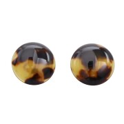 イタリア製/ITALY ANTURA/アントゥーラ ピアス キャッチ式 アクセサリー ブラウン/イエロー マクラート・ジャッロ 樹脂 真鍮7601-AT26