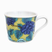 日本製 九谷焼/九谷五彩 磁気/陶器/陶磁器 マグカップ/コップ/カップ 土坡に牡丹 青手牡丹7613-SK26