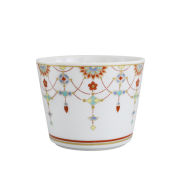 日本製 九谷焼/九谷五彩 磁気/陶器/陶磁器 縁起物/縁起カップ/フリーカップ/スープカップ 瓔珞紋 華やか/鮮やか  7623-SK26