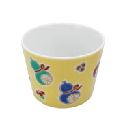 日本製 九谷焼/九谷五彩 磁気/陶器/陶磁器 縁起物/縁起カップ/フリーカップ/スープカップ 六瓢/むびょう 華やか/鮮やか  7631-SK26