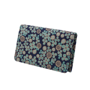 日本製 印伝/INDENYA/印傳屋 名刺入れ/名刺ケース/カード入れ/カードケース/定期入れ/ICカード オフィス コンパクト 白詰草/シロツメクサ/クローバー プレゼント7648-IY26