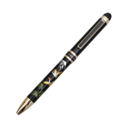 日本製 PLATINUM/プラチナ/プラチナ万年筆 多機能筆記具/ダブルアクション 近代蒔絵 富士に鶴 ボールペン/ペン 黒/赤 シャーペン/シャープペンシル ステーショナリー/文房具7674-AC26