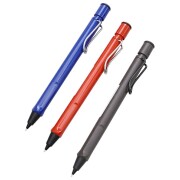 ドイツ製 ラミー/LAMY サファリ シャーペン/シャープペンシル/ペン 黒芯/0.5mm ブルー/青 レッド/赤 アンブラ ステーショナリー/文房具/筆記用具 替え芯付き/0.5mm/M41/HB 紙箱付き7685-AC26