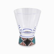 【送料無料】日本製 九谷焼/九谷五彩 磁気/陶器/陶磁器 グラス/九谷和グラス/ショットグラス ガラス/硝子/江戸硝子/ファインクリスタル/セミクリスタル 石畳 四面 華やか7722-SD26
