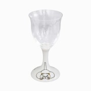 【送料無料】日本製 九谷焼/九谷五彩 磁気/陶器/陶磁器 九谷和グラス/ワイングラス 小 硝子/ガラス/江戸硝子/バリウムクリスタル 格子柄 ネコの休日 華やか/鮮やか オシャレ お祝い/記念日7732-SD26