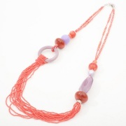 イタリア製 アヴェ・カプリース ベネチアンガラス ネックレス アシンメトリア・ネックレス 7929-AV20