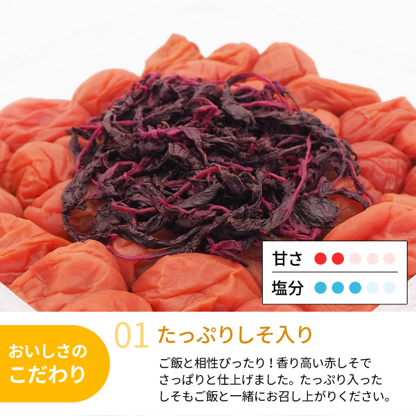 家庭用　たっぷりしそ入りしそ漬梅