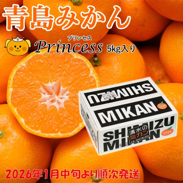 【ご予約商品・2026年1月中旬よりご発送】青島みかん　Princess 5kg