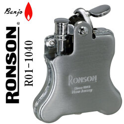 ロンソン ライター バンジョー RONSON Banjo オイルライター R01-1040 クロームサテン画像