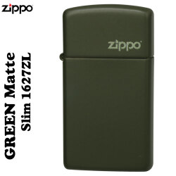 【ZIPPO】ジッポーライター グリーンマットジッポ・スリム#1627ZL 送料無料【ネコポス可】